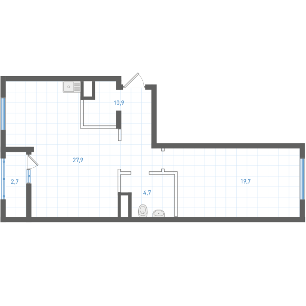 1 комнатная № 1.3.5.11