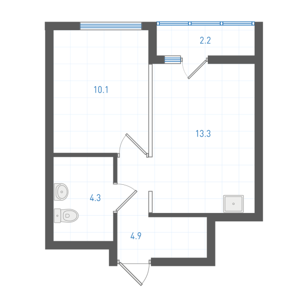 1 комнатная № 5.2.3.2