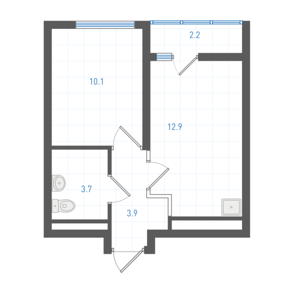 1 комнатная № 5.2.4.10