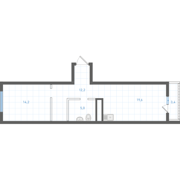 1 комнатная № 1.2.6.3