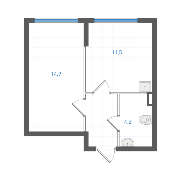 1 комнатная № 1.3.13.1