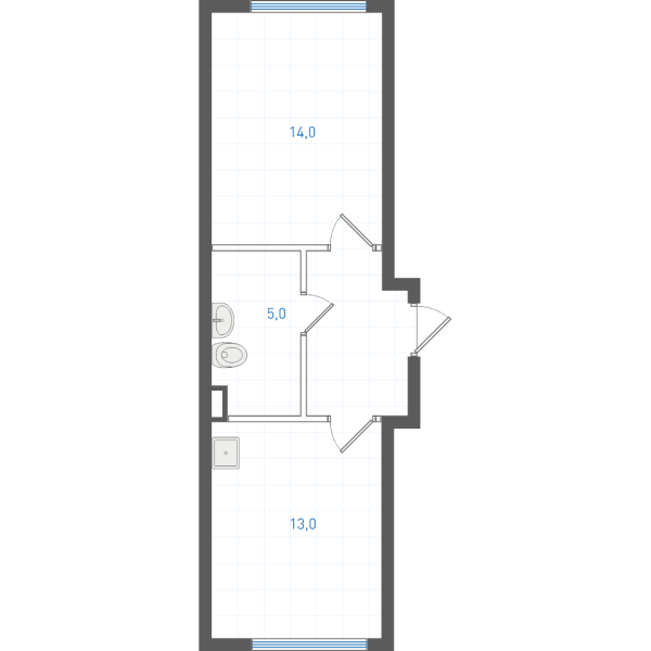 1 комнатная № 1.2.14.1